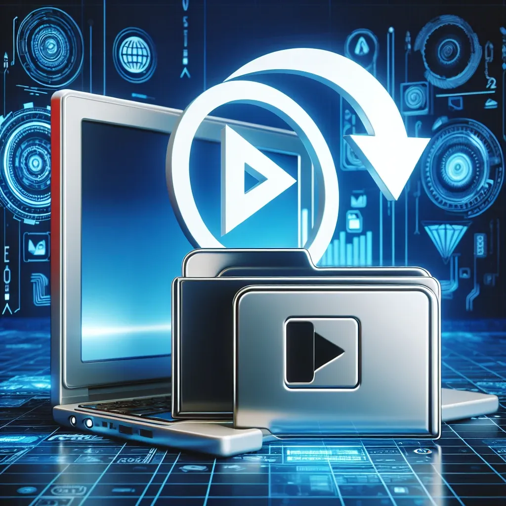 "Imagen ilustrativa mostrando los pasos para descargar videos de YouTube, con una interfaz de software y diferentes métodos presentados en la guía completa de 2024."
