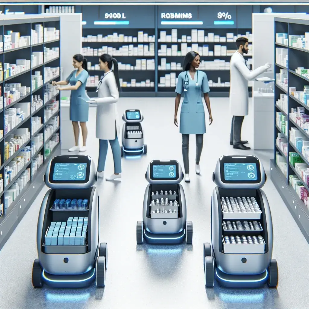 "Robots logísticos en farmacias internas de hospitales canarios mejorando la eficiencia en la gestión de medicamentos"